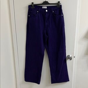Zara Women's Purple Wide Leg jeans size 8